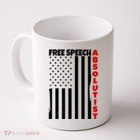 Free Speech Absolutist American Flag Coffee Mug thumb 0