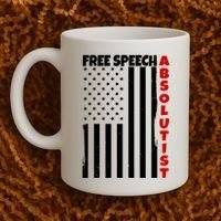 Free Speech Absolutist American Flag Coffee Mug thumb 2