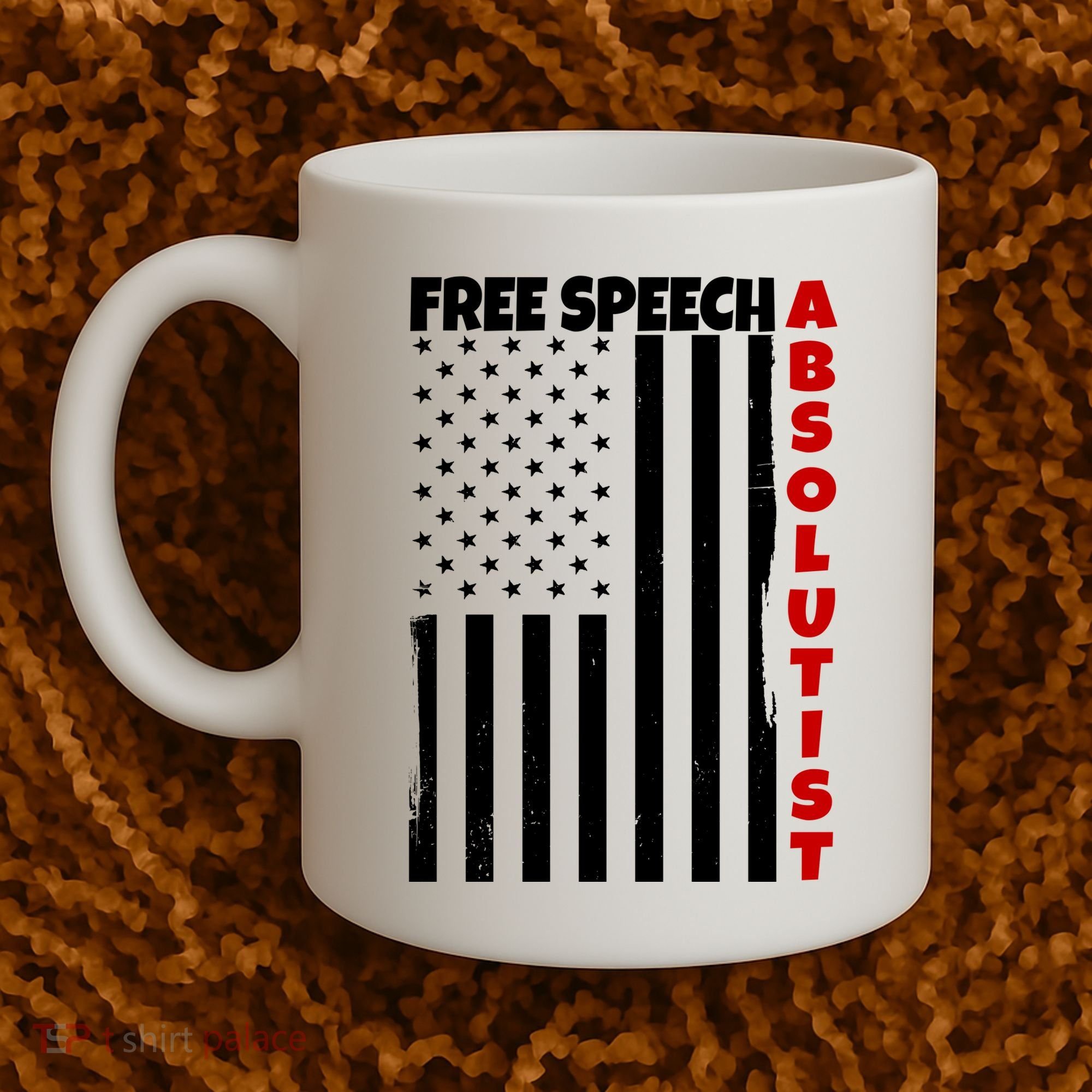 Free Speech Absolutist American Flag Coffee Mug