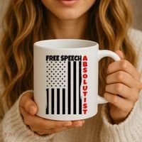 Free Speech Absolutist American Flag Coffee Mug thumb 3