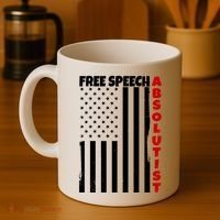 Free Speech Absolutist American Flag Coffee Mug thumb 4