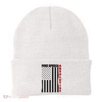 Free Speech Absolutist American Flag Beanie thumb 0