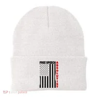 Free Speech Absolutist American Flag Beanie thumb 0