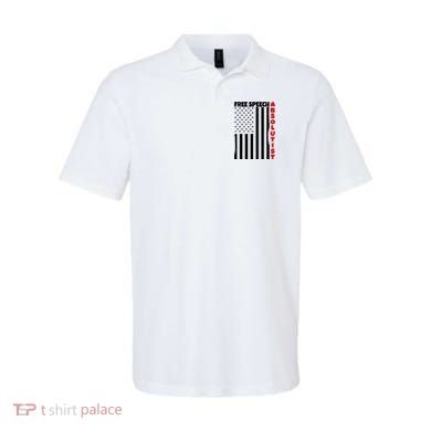 Free Speech Absolutist American Flag Polo