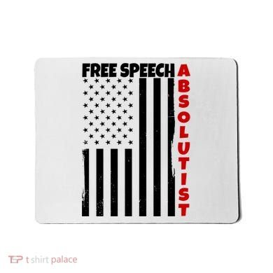Free Speech Absolutist American Flag Mousepad