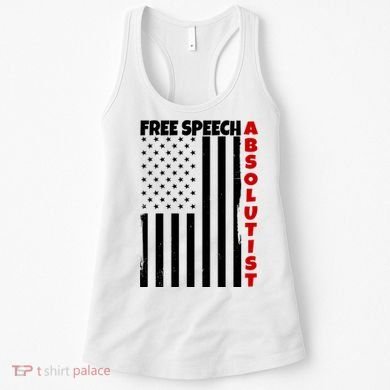 Free Speech Absolutist American Flag Women's Tank Top