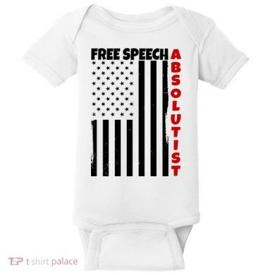 Free Speech Absolutist American Flag Baby Bodysuit
