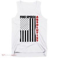Free Speech Absolutist American Flag Tank Top thumb 0