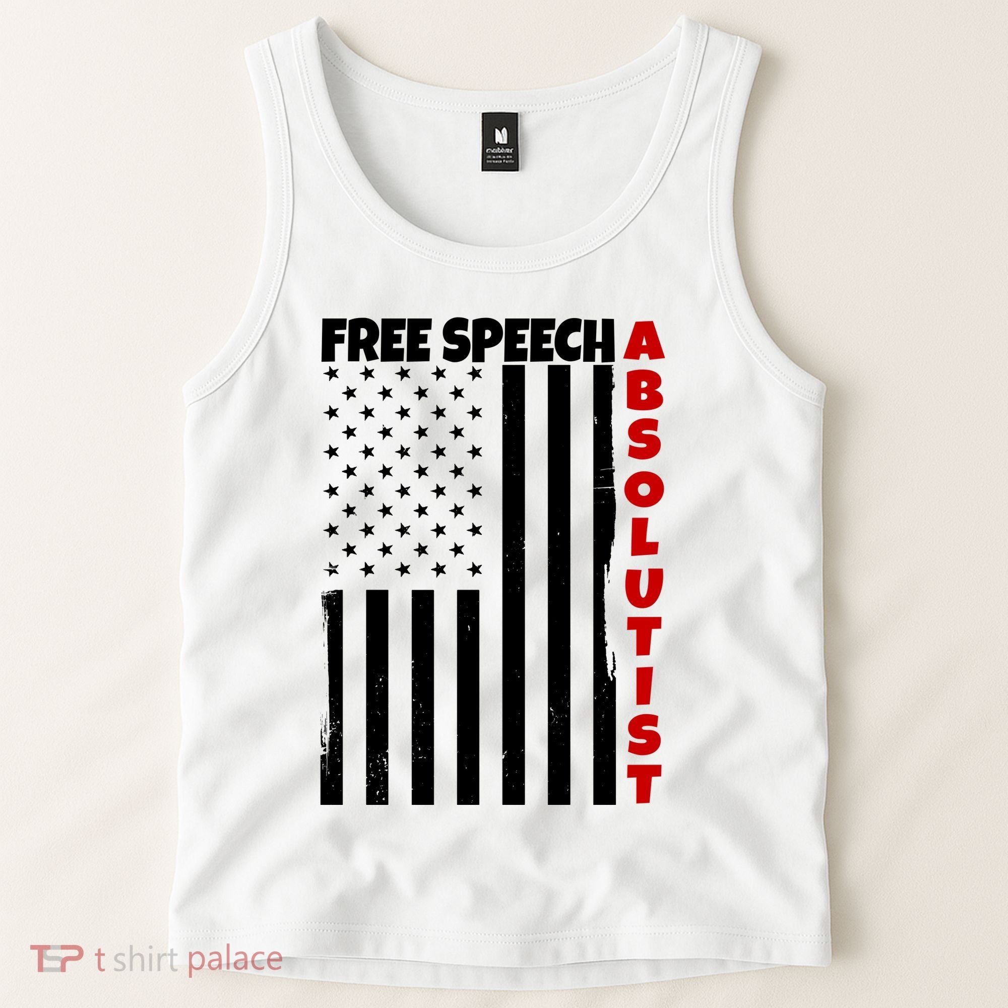 Free Speech Absolutist American Flag Tank Top