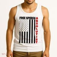 Free Speech Absolutist American Flag Tank Top thumb 3