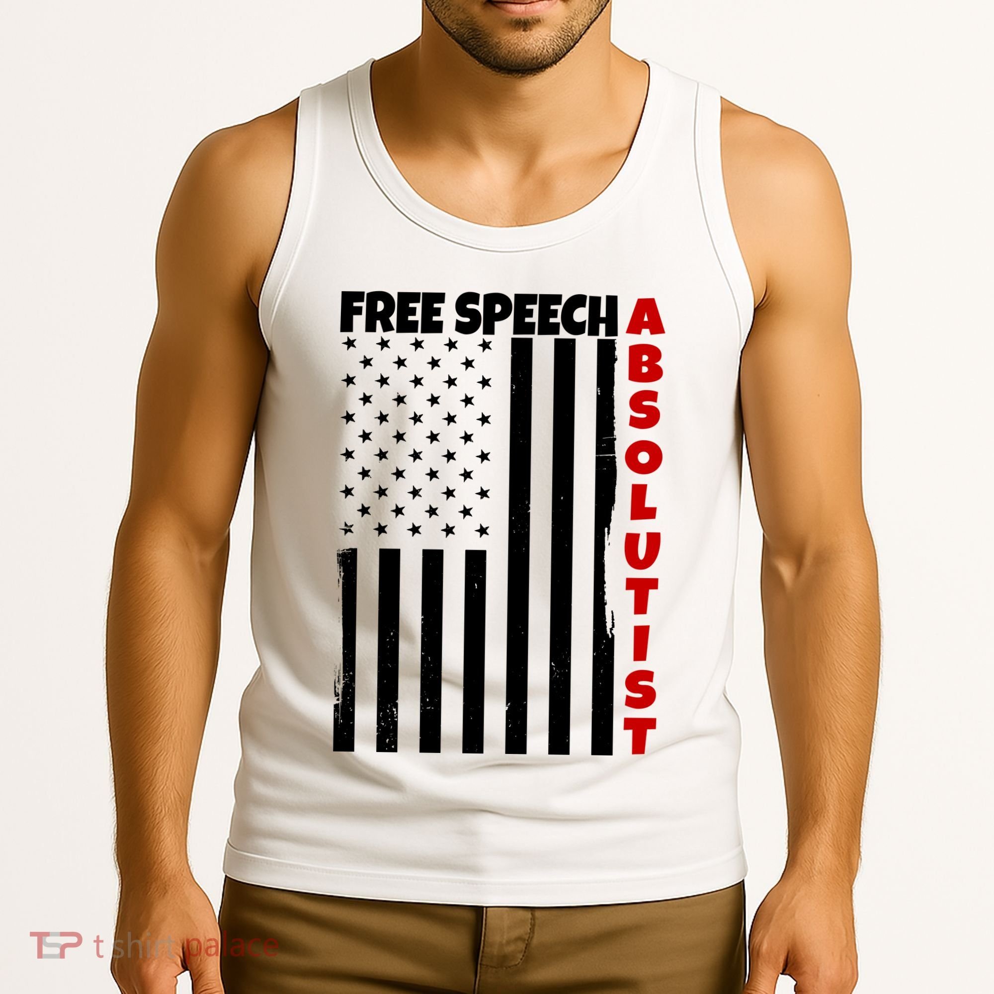 Free Speech Absolutist American Flag Tank Top