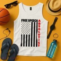 Free Speech Absolutist American Flag Tank Top thumb 4