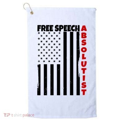 Free Speech Absolutist American Flag Golf Towel