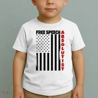Free Speech Absolutist American Flag Toddler T-Shirt thumb 2