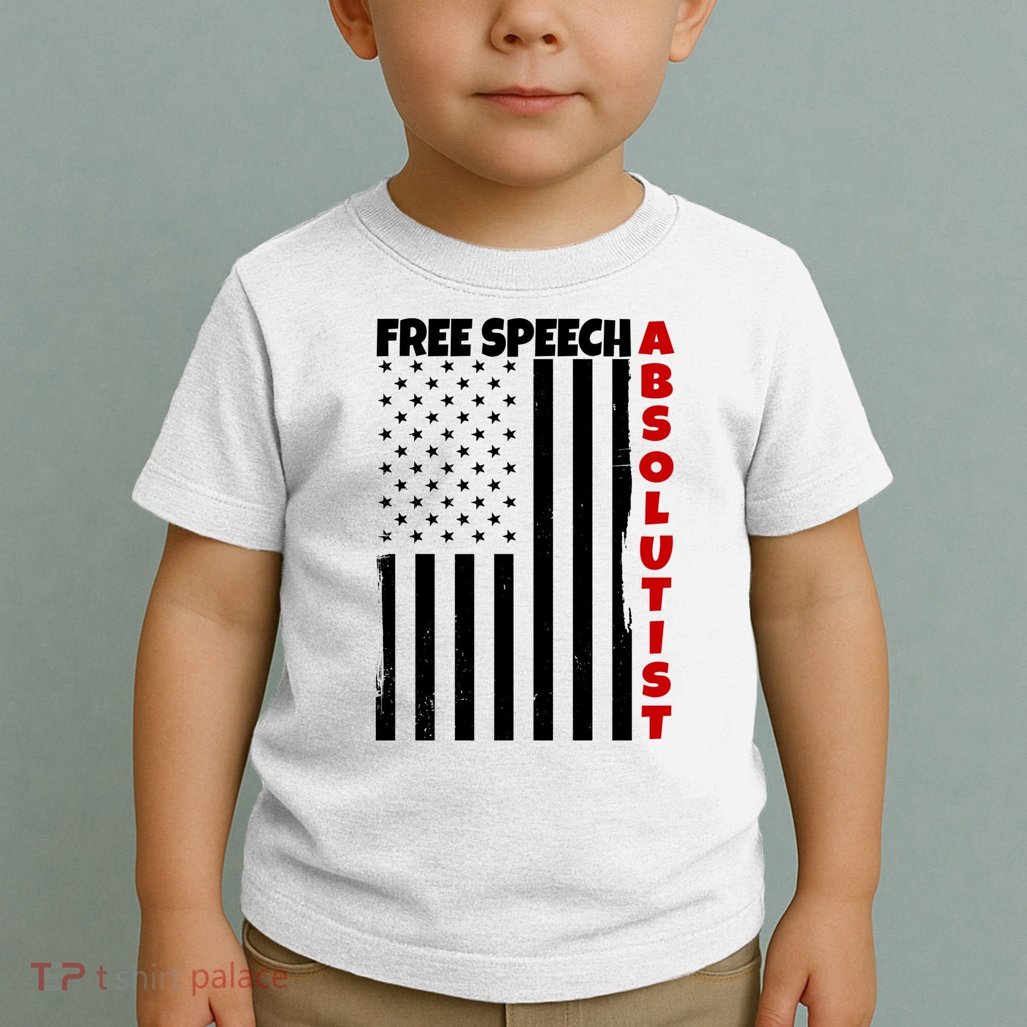 Free Speech Absolutist American Flag Toddler T-Shirt