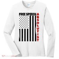 Free Speech Absolutist American Flag Women's Long Sleeve Shirt thumb 0