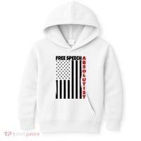Free Speech Absolutist American Flag Kids Hoodie thumb 0