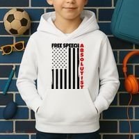 Free Speech Absolutist American Flag Kids Hoodie thumb 2