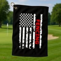 Fencing 'S And 'S Cool Gift Golf Towel thumb 1