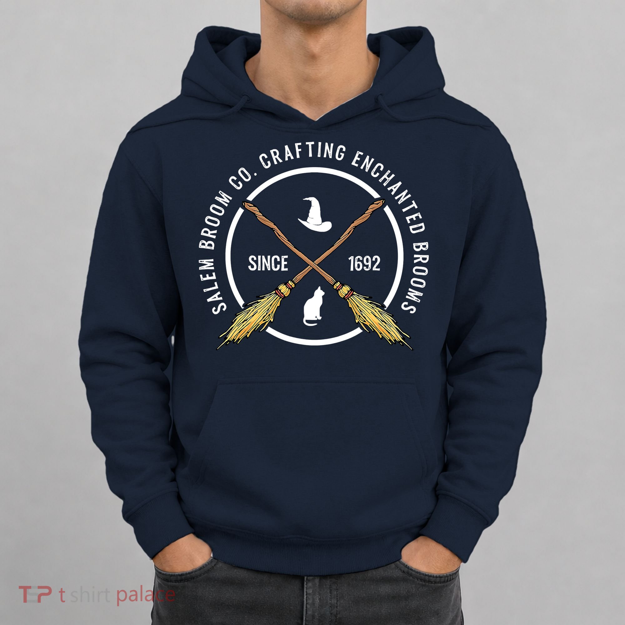 Funny Salem Broom Company For A Witch Fan Halloween Hoodie