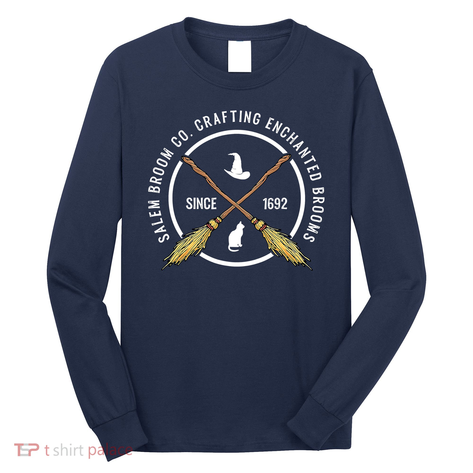 Funny Salem Broom Company For A Witch Fan Halloween Long Sleeve Shirt