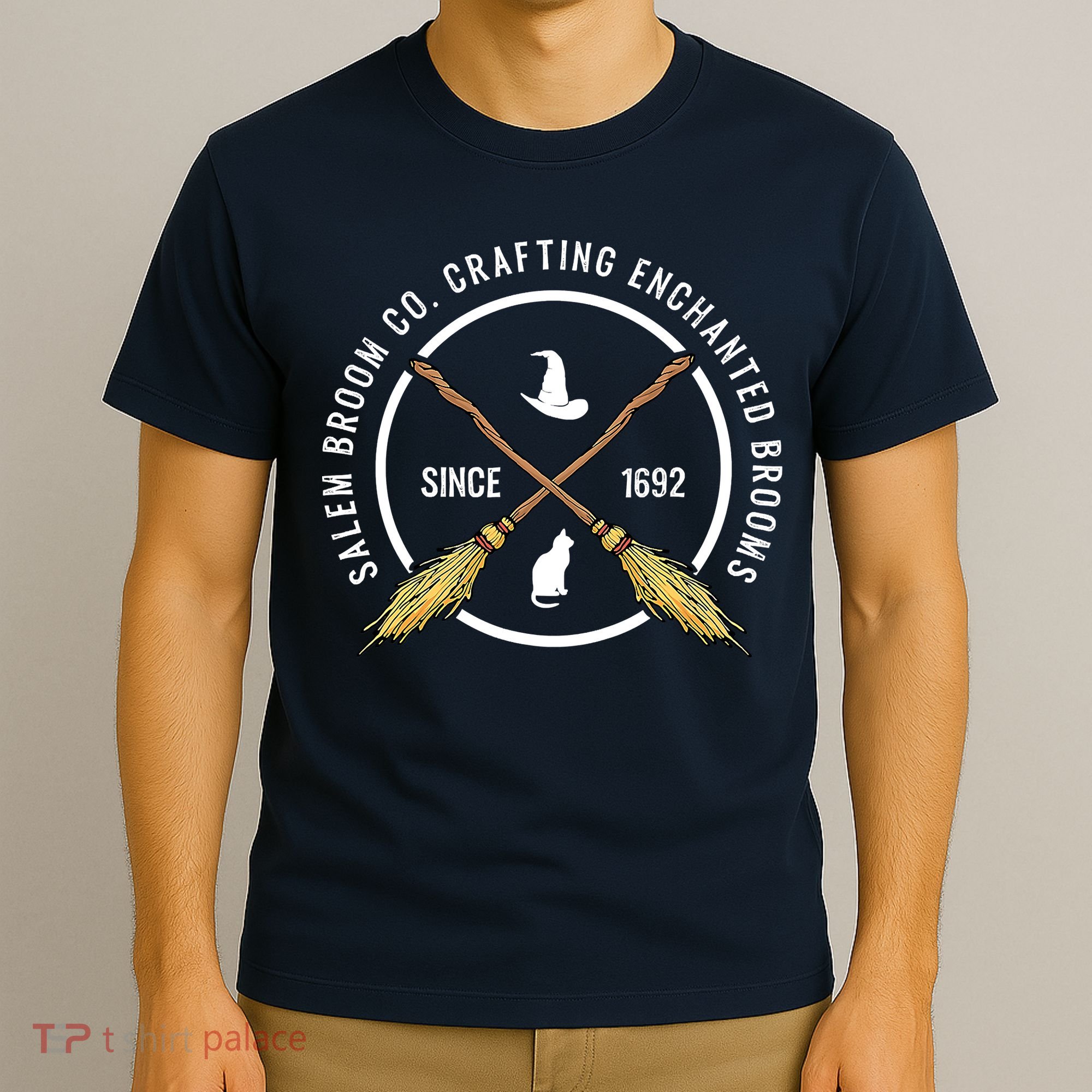 Funny Salem Broom Company For A Witch Fan Halloween T-Shirt