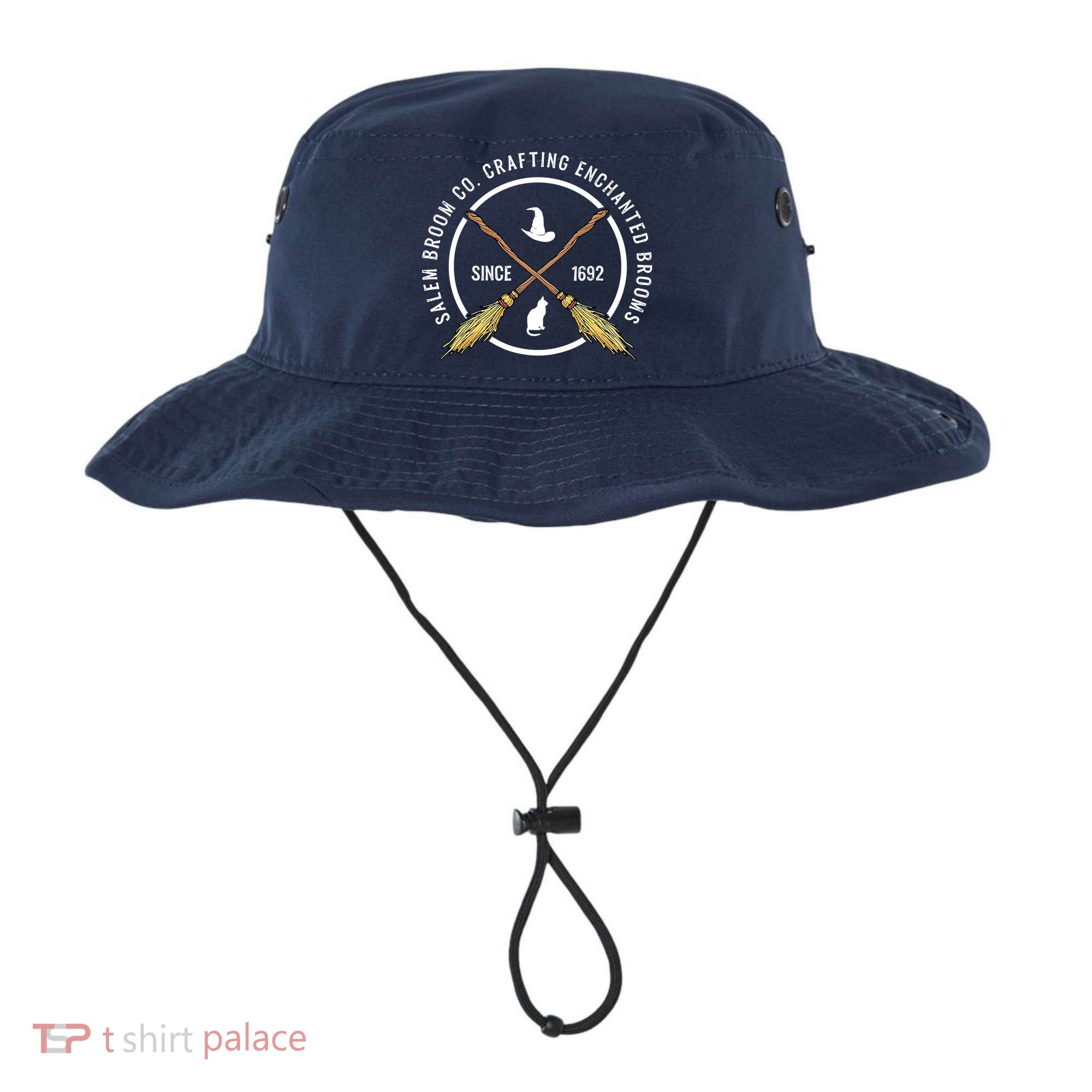 Funny Salem Broom Company For A Witch Fan Halloween Bucket Hat