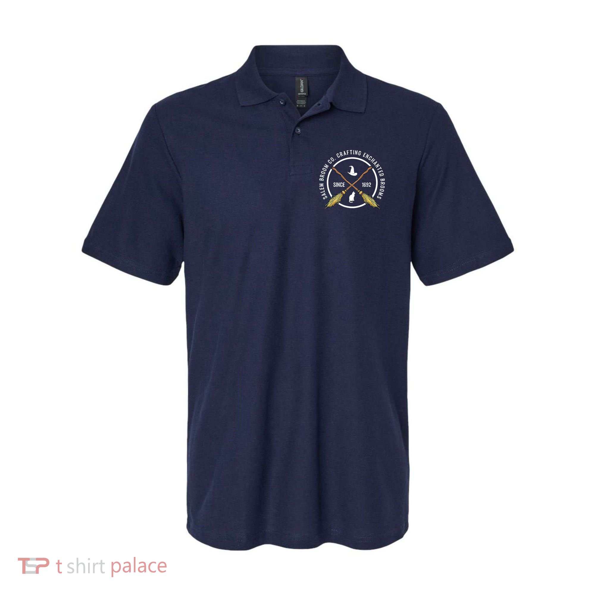 Funny Salem Broom Company For A Witch Fan Halloween Polo