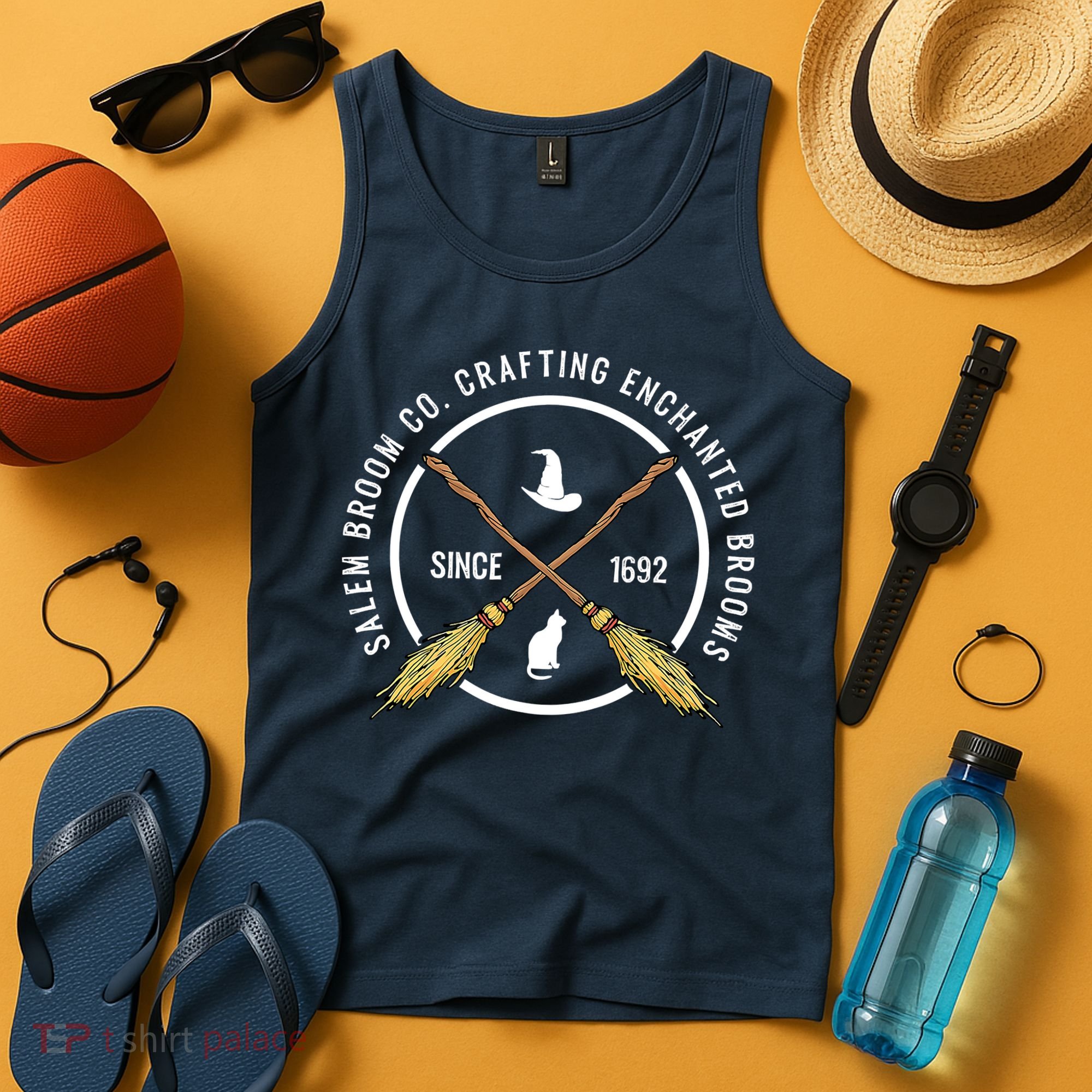 Funny Salem Broom Company For A Witch Fan Halloween Tank Top