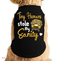 Funny School Bus Driving School Bus Driver Doggie Tank thumb 0