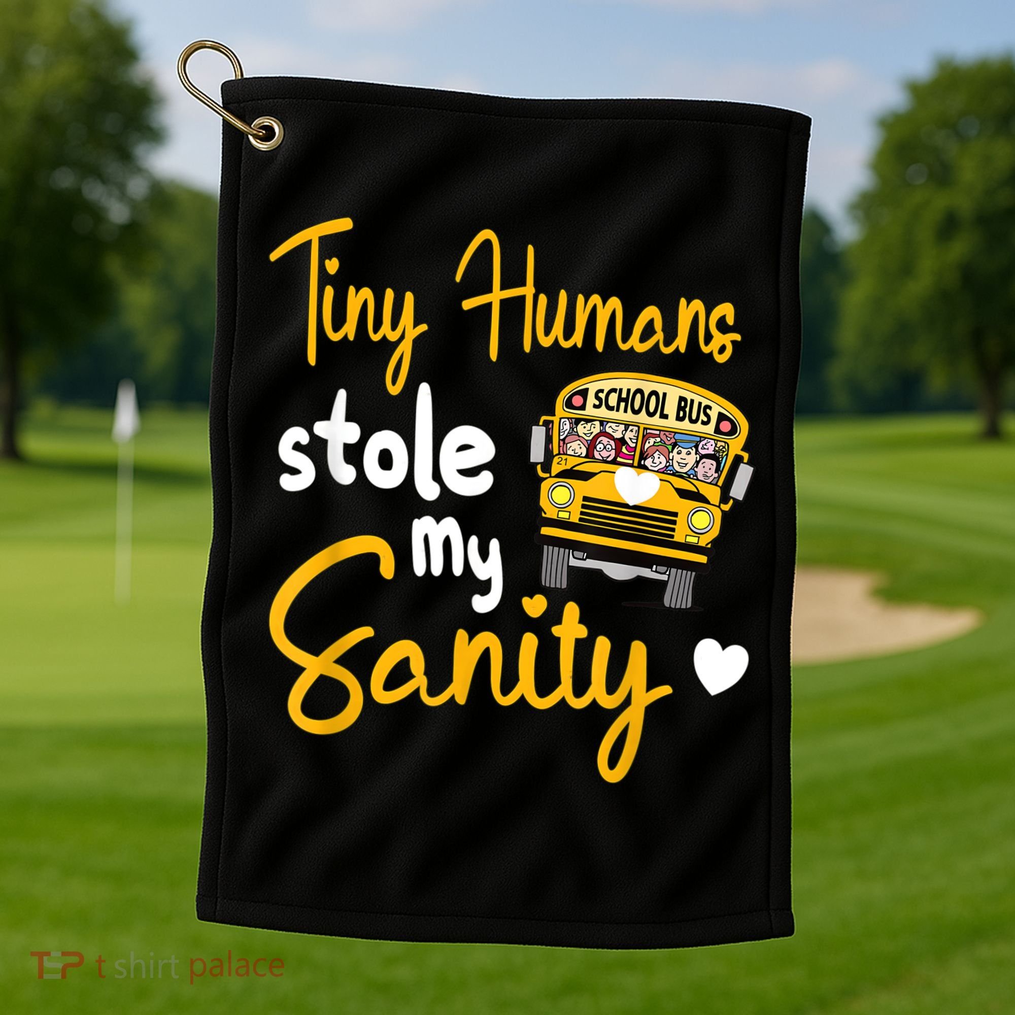 Funny School Bus Driving School Bus Driver Golf Towel