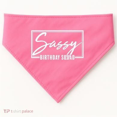 Funny Sassy Birthday Squad Matching Group Shirts USA-Made Doggie Bandana