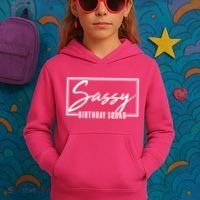 Funny Sassy Birthday Squad Matching Group Shirts Kids Hoodie thumb 3