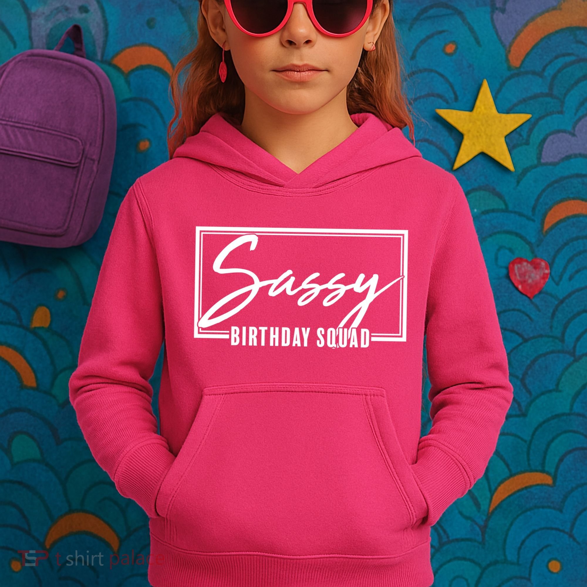 Funny Sassy Birthday Squad Matching Group Shirts Kids Hoodie