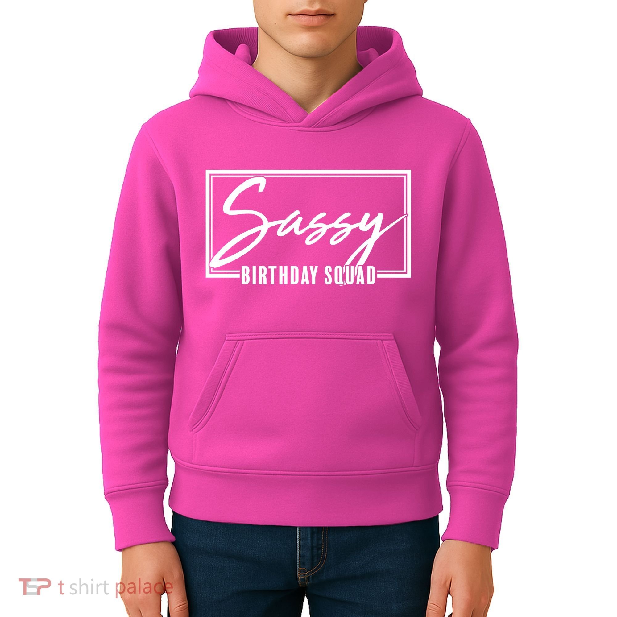 Funny Sassy Birthday Squad Matching Group Shirts Kids Hoodie