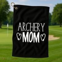 Funny Sarcastic Bow Hunter Archer Gift Archery Mom Gift Golf Towel thumb 1