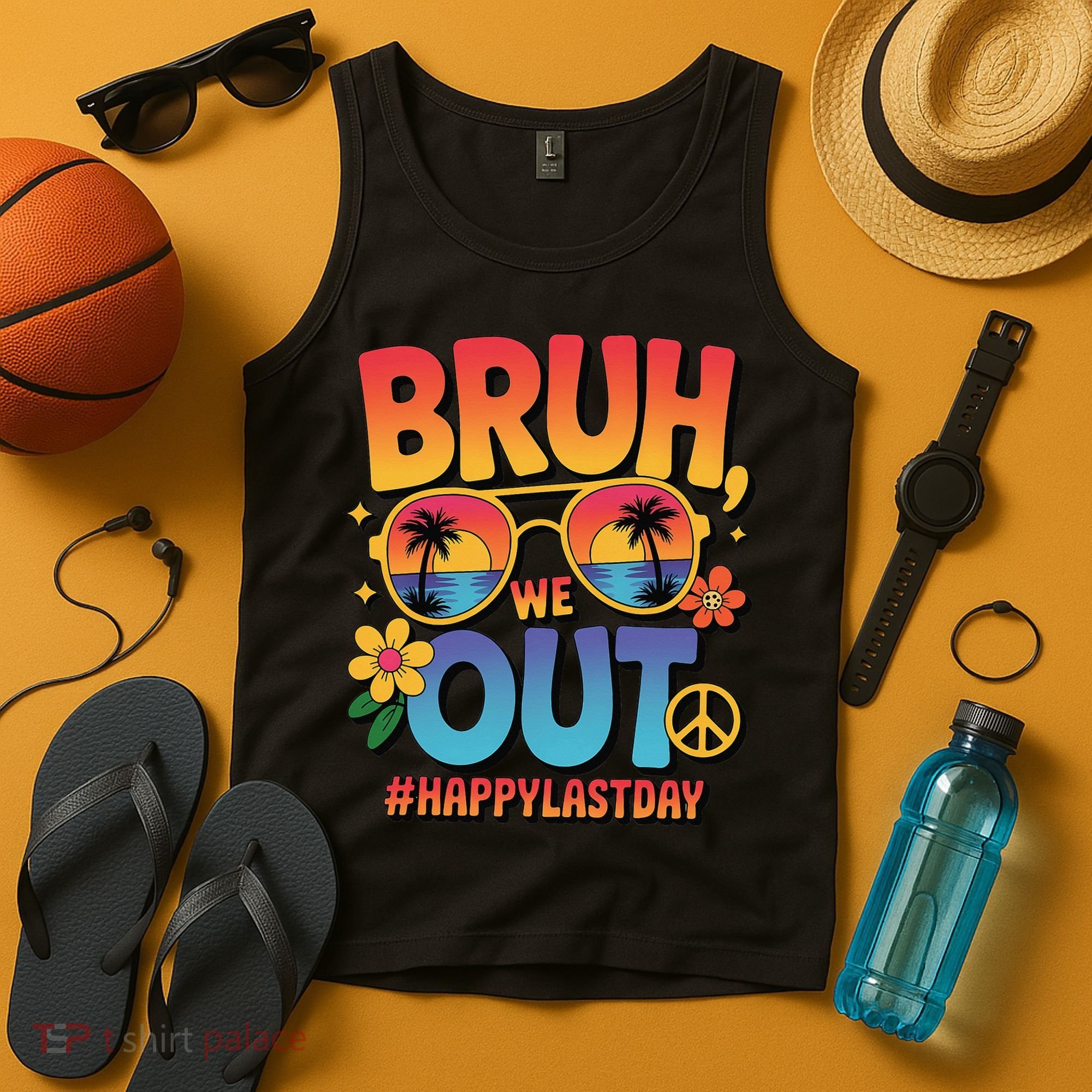 Funny Summer Break Bruh We Out Last Day Of School Teacher Tank Top