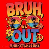 Funny Summer Break Bruh We Out Last Day Of School Teacher Santa Hat thumb 1