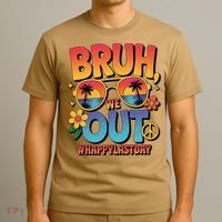 Funny Summer Break Bruh We Out Last Day Of School Teacher T-Shirt thumb 3