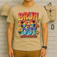 Funny Summer Break Bruh We Out Last Day Of School Teacher T-Shirt thumb 6