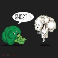 Funny Scared Broccoli By Ghost Cauliflower Funny Vegetarian Gift Women's Sweatshirt thumb 2