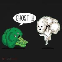 Funny Scared Broccoli By Ghost Cauliflower Funny Vegetarian Gift Bucket Hat thumb 4