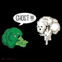 Funny Scared Broccoli By Ghost Cauliflower Funny Vegetarian Gift Women's Hoodie thumb 2
