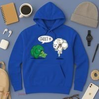 Funny Scared Broccoli By Ghost Cauliflower Funny Vegetarian Gift Hoodie thumb 3