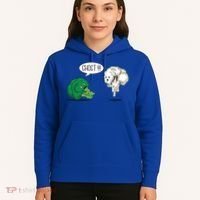 Funny Scared Broccoli By Ghost Cauliflower Funny Vegetarian Gift Hoodie thumb 5