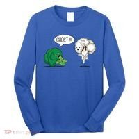 Funny Scared Broccoli By Ghost Cauliflower Funny Vegetarian Gift Long Sleeve Shirt thumb 0
