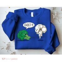 Funny Scared Broccoli By Ghost Cauliflower Funny Vegetarian Gift Sweatshirt thumb 2