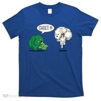 Funny Scared Broccoli By Ghost Cauliflower Funny Vegetarian Gift T-Shirt thumb 0