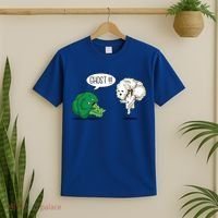 Funny Scared Broccoli By Ghost Cauliflower Funny Vegetarian Gift T-Shirt thumb 2