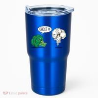 Funny Scared Broccoli By Ghost Cauliflower Funny Vegetarian Gift Tumbler thumb 0